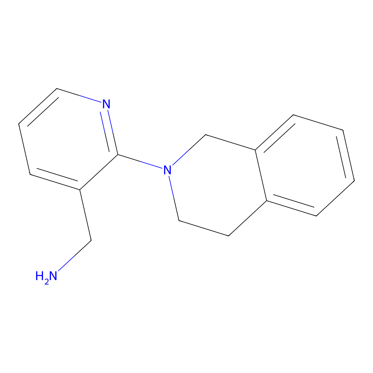 {2-[3,4-Dihydro-2(1H)-isoquinolinyl]-3-pyridinyl}methanamine molecular structure, CAS 954257-49-9