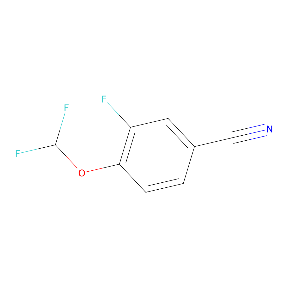 4-(Difluoromethoxy)-3-fluorobenzonitrile molecular structure, CAS 954388-59-1
