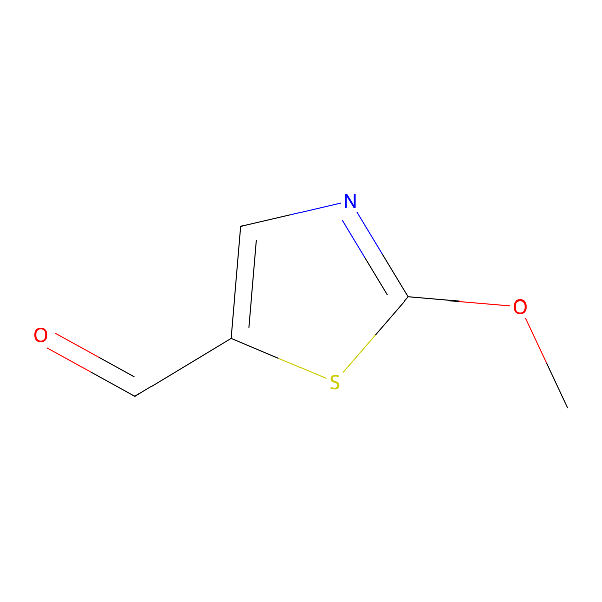 2-Methoxy-1,3-thiazole-5-carbaldehyde molecular structure, CAS 95453-59-1