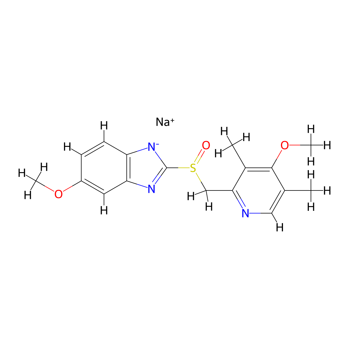 Omeprazole Sodium molecular structure, CAS 95510-70-6