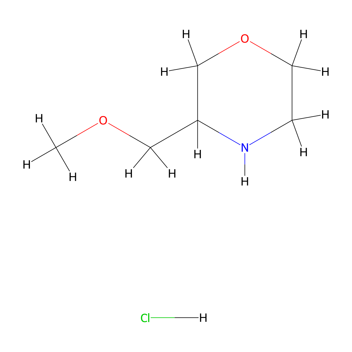 3-(Methoxymethyl)morpholine hydrochloride molecular structure, CAS 955400-08-5