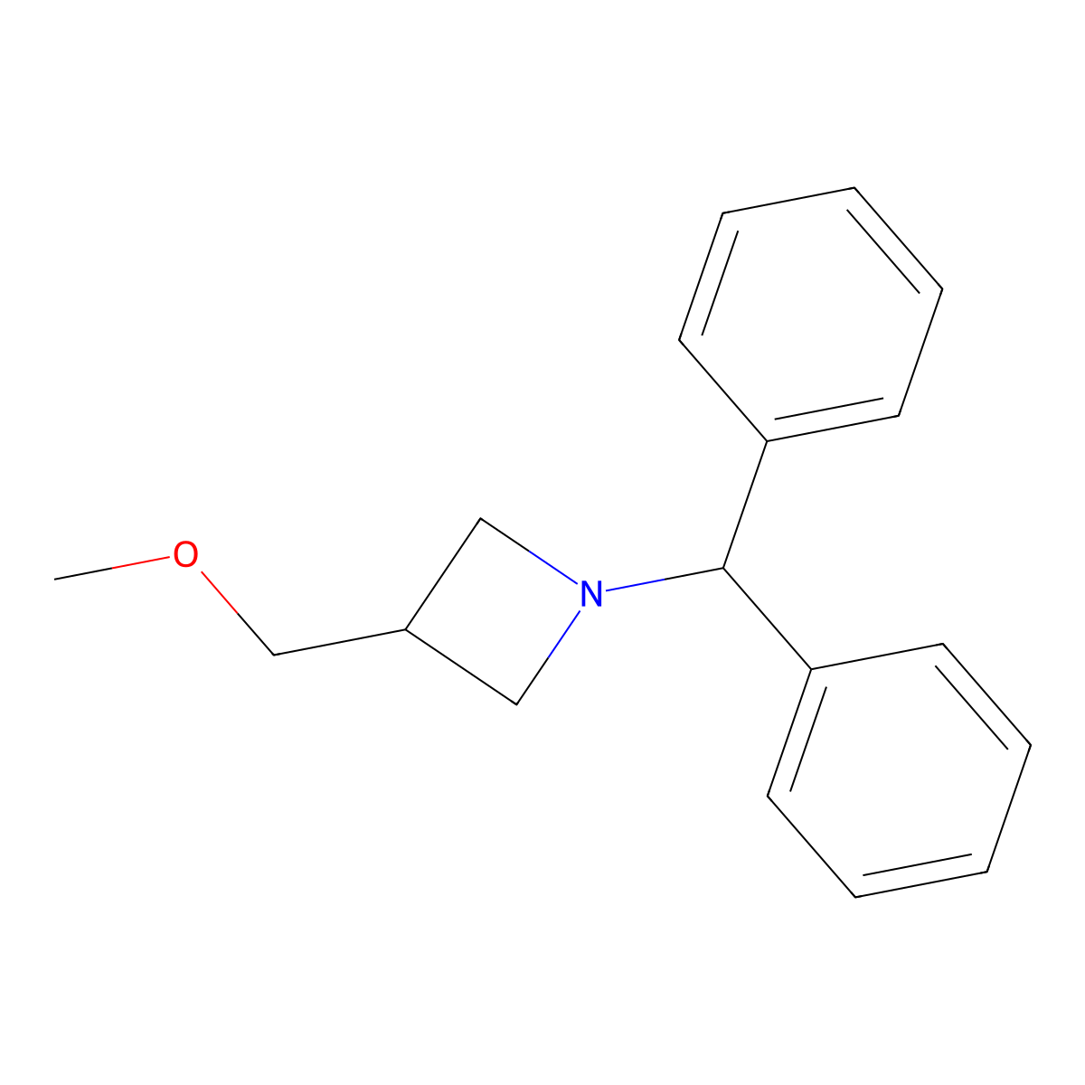 1-Benzhydryl-3-(methoxymethyl)azetidine molecular structure, CAS 955400-19-8