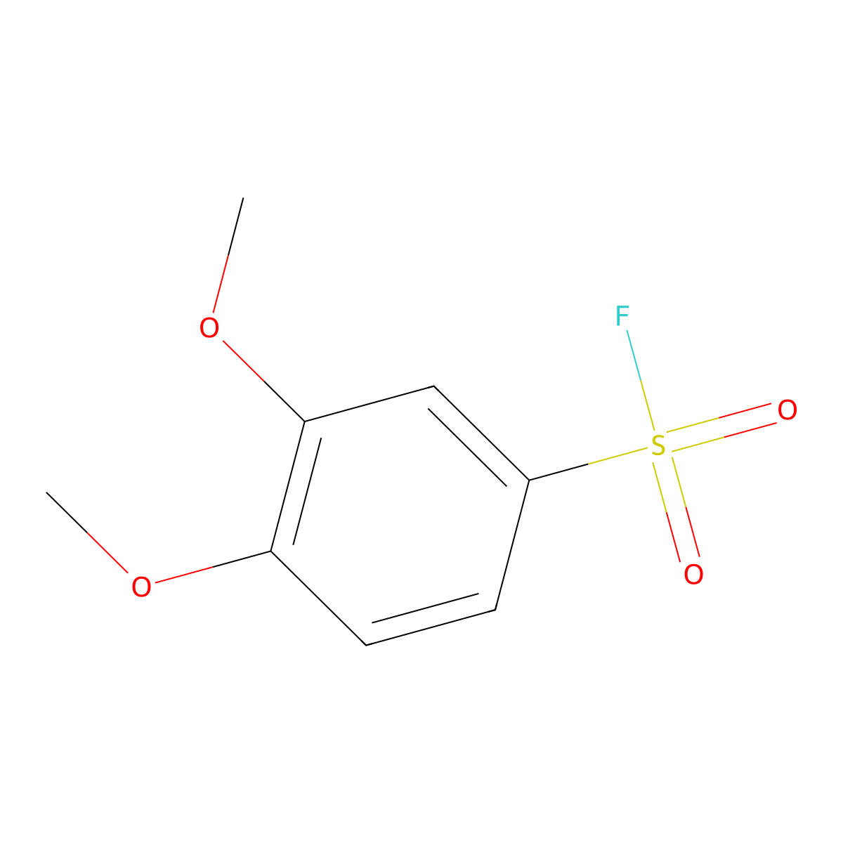3,4-Dimethoxybenzene-1-sulfonyl fluoride molecular structure, CAS 95546-50-2