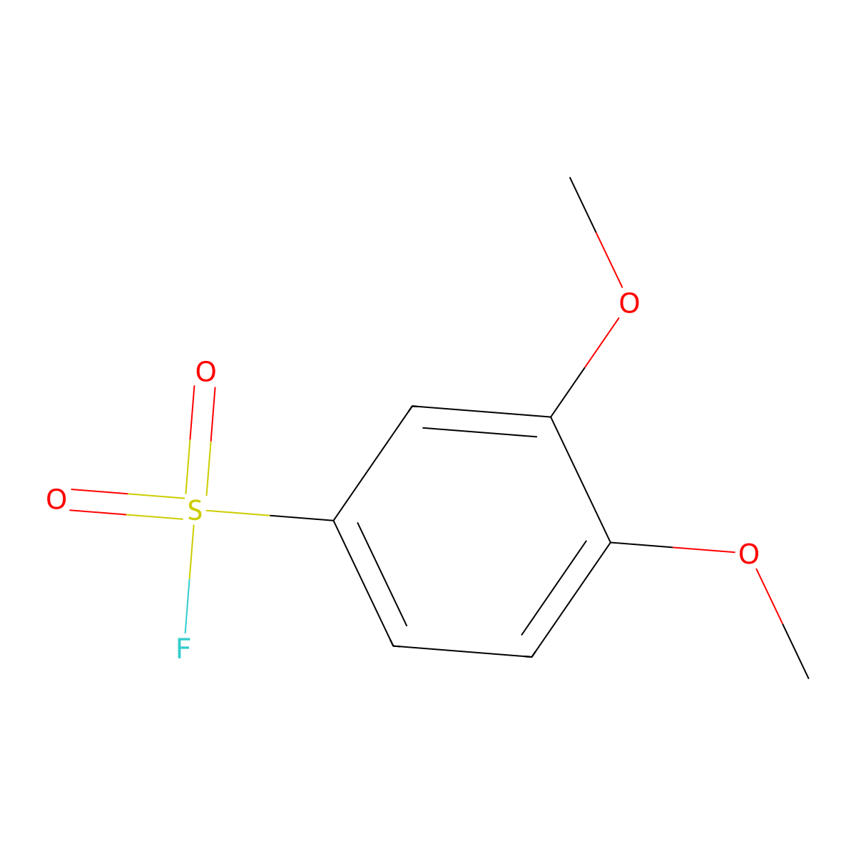 3,4-Dimethoxybenzene-1-sulfonyl fluoride molecular structure, CAS 95546-50-2