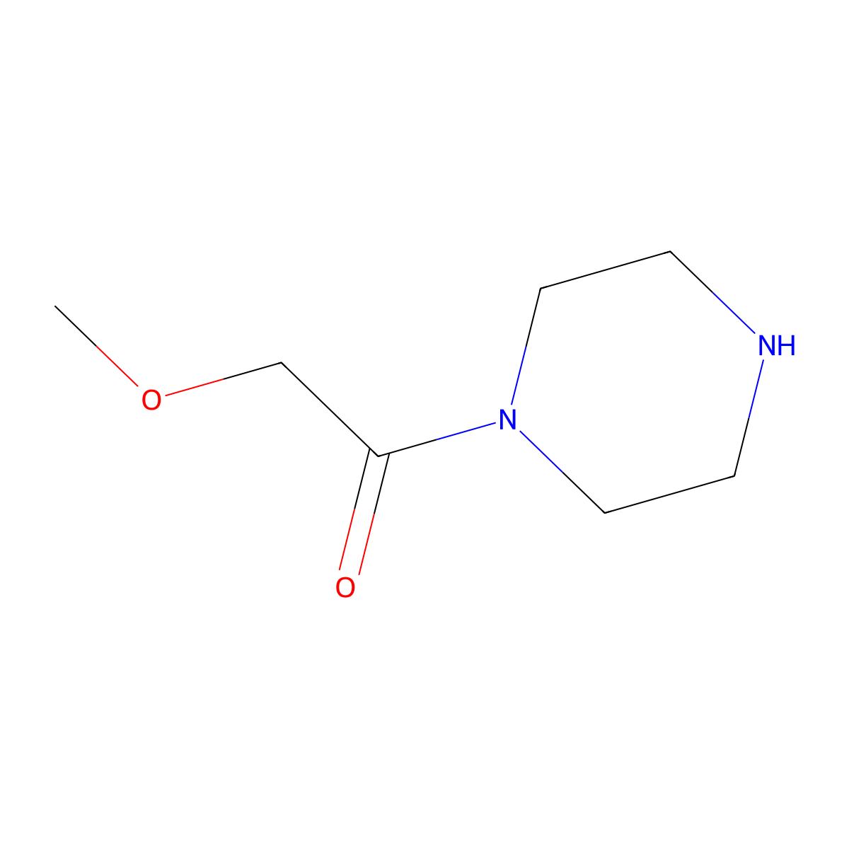 2-Methoxy-1-(piperazin-1-yl)ethan-1-one molecular structure, CAS 95550-06-4
