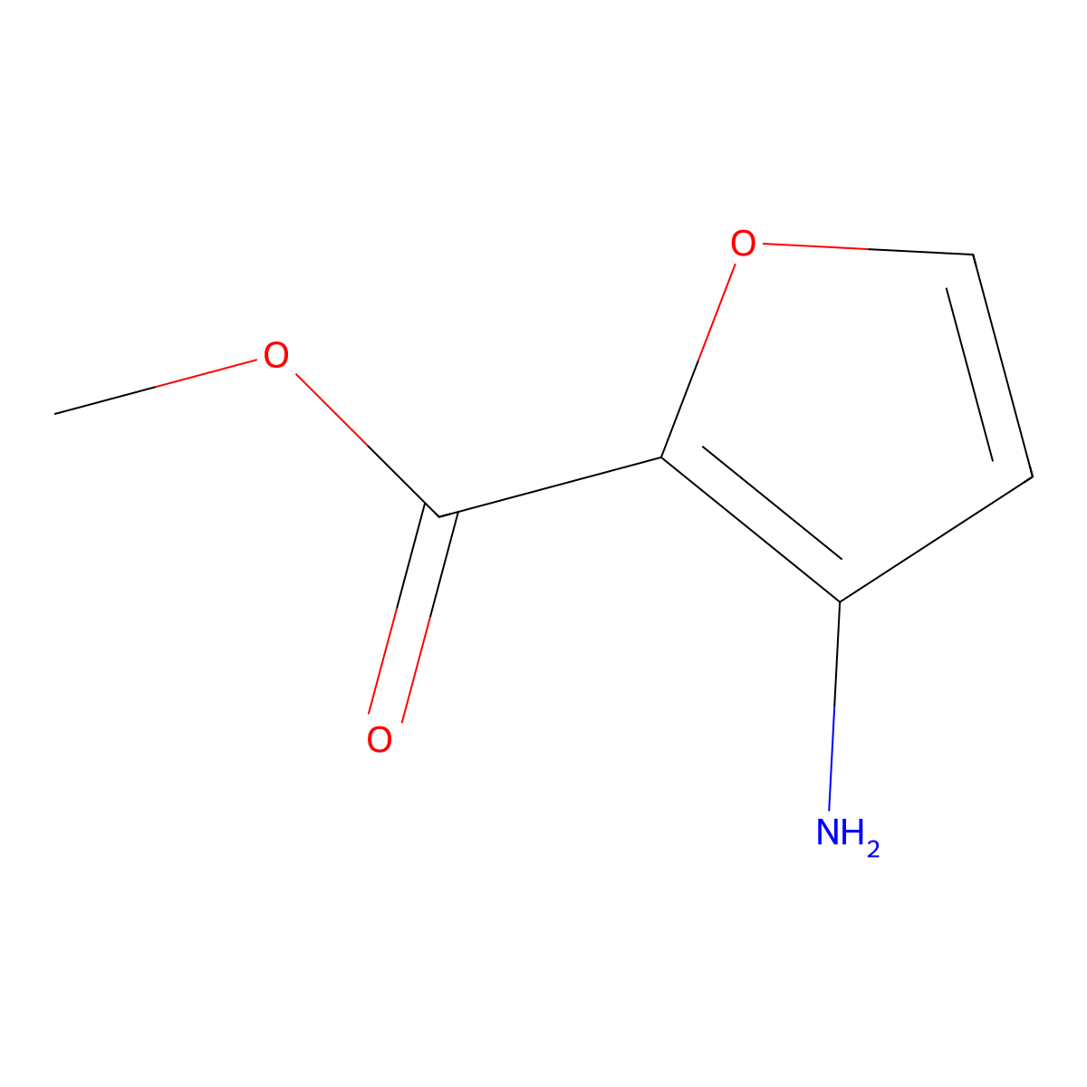 Methyl 3-aminofuran-2-carboxylate molecular structure, CAS 956034-04-1
