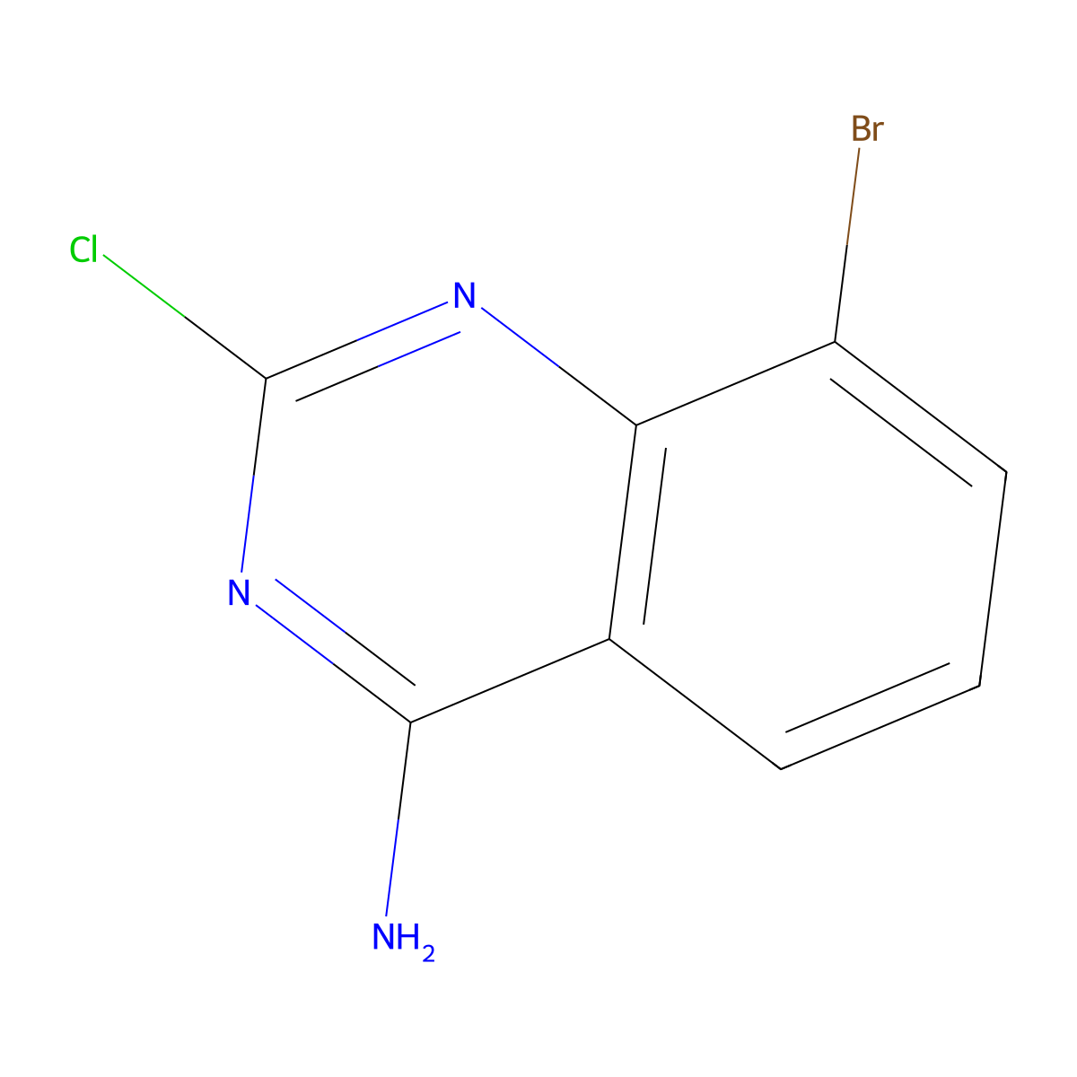 8-Bromo-2-chloroquinazolin-4-amine molecular structure, CAS 956100-62-2