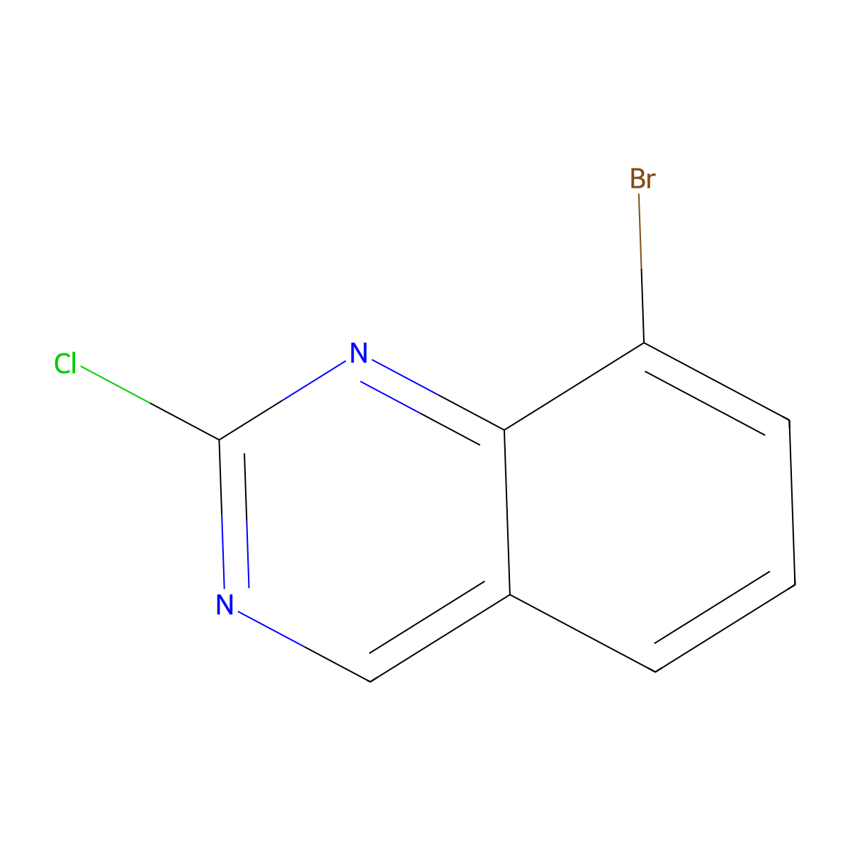 8-Bromo-2-chloroquinazoline molecular structure, CAS 956100-63-3
