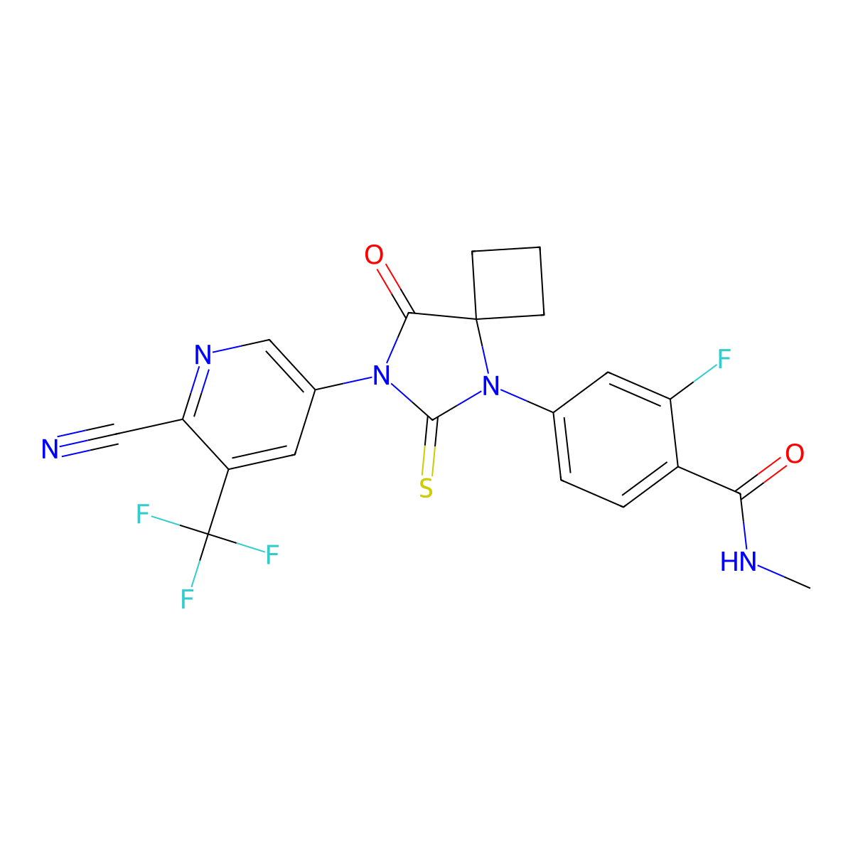 Apalutamide molecular structure, CAS 956104-40-8