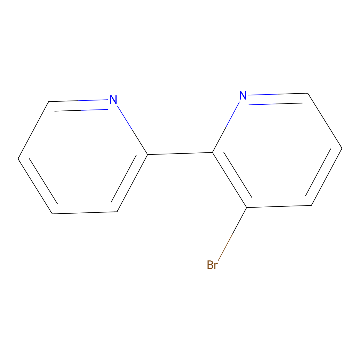 3-Bromo-2-(pyridin-2-yl)pyridine molecular structure, CAS 956111-71-0