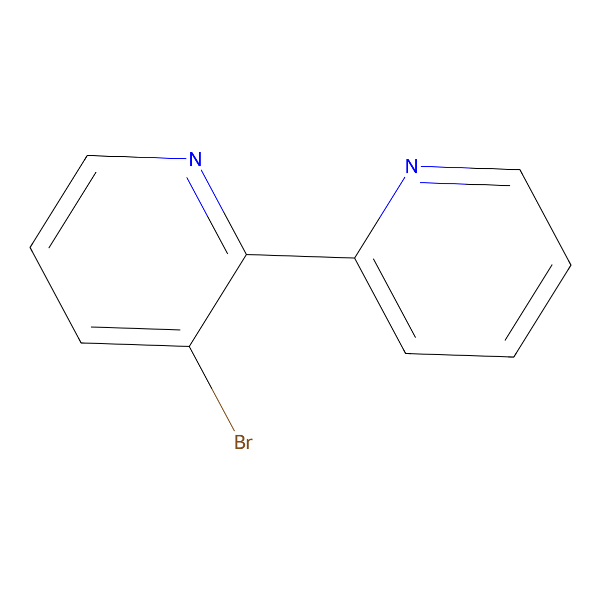 3-Bromo-2-(pyridin-2-yl)pyridine molecular structure, CAS 956111-71-0