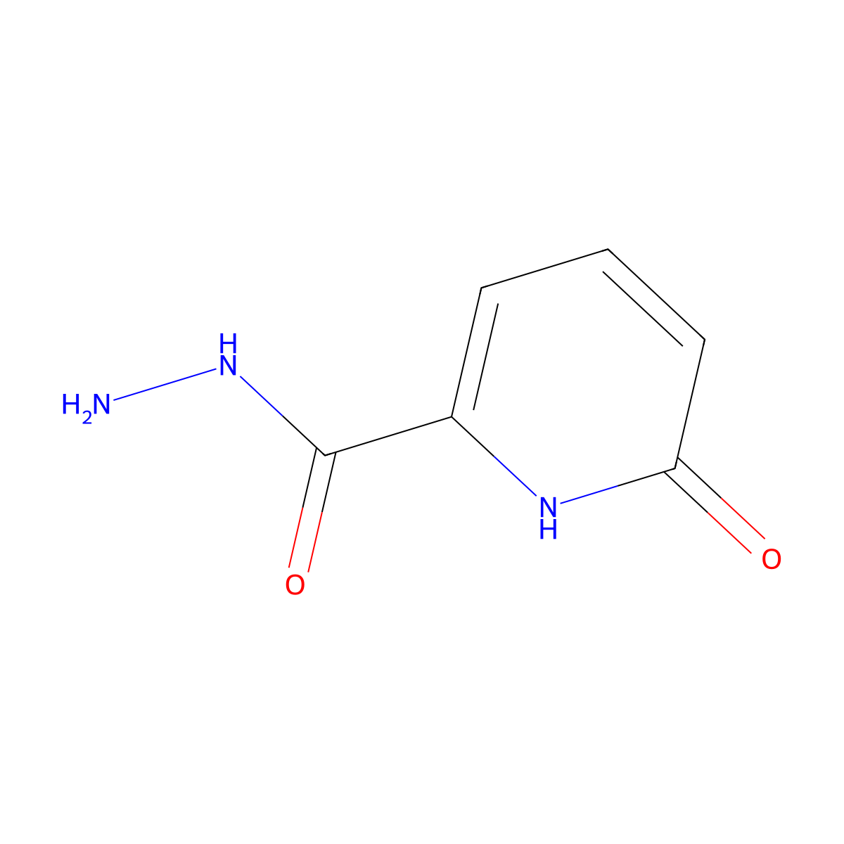 6-Hydroxypicolinohydrazide molecular structure, CAS 956386-24-6