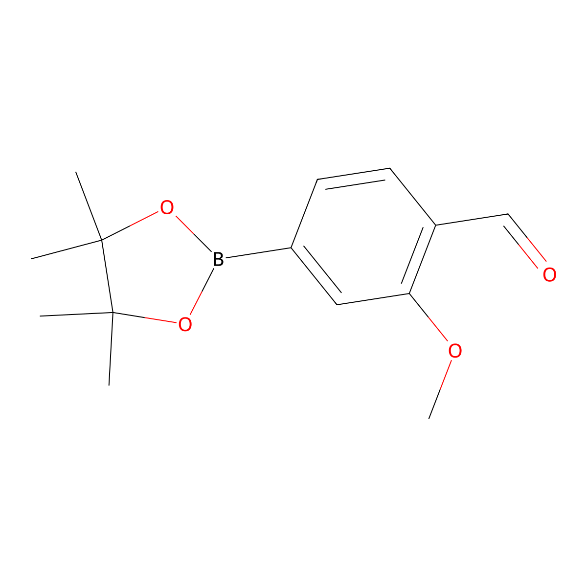 2-Methoxy-4-(4,4,5,5-tetramethyl-1,3,2-dioxaborolan-2-yl)benzaldehyde molecular structure, CAS 956431-01-9