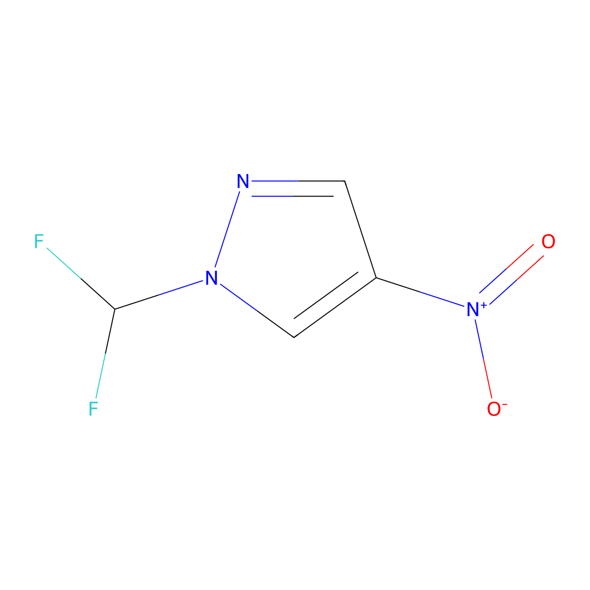 1-(difluoromethyl)-4-nitro-1H-pyrazole molecular structure, CAS 956477-64-8