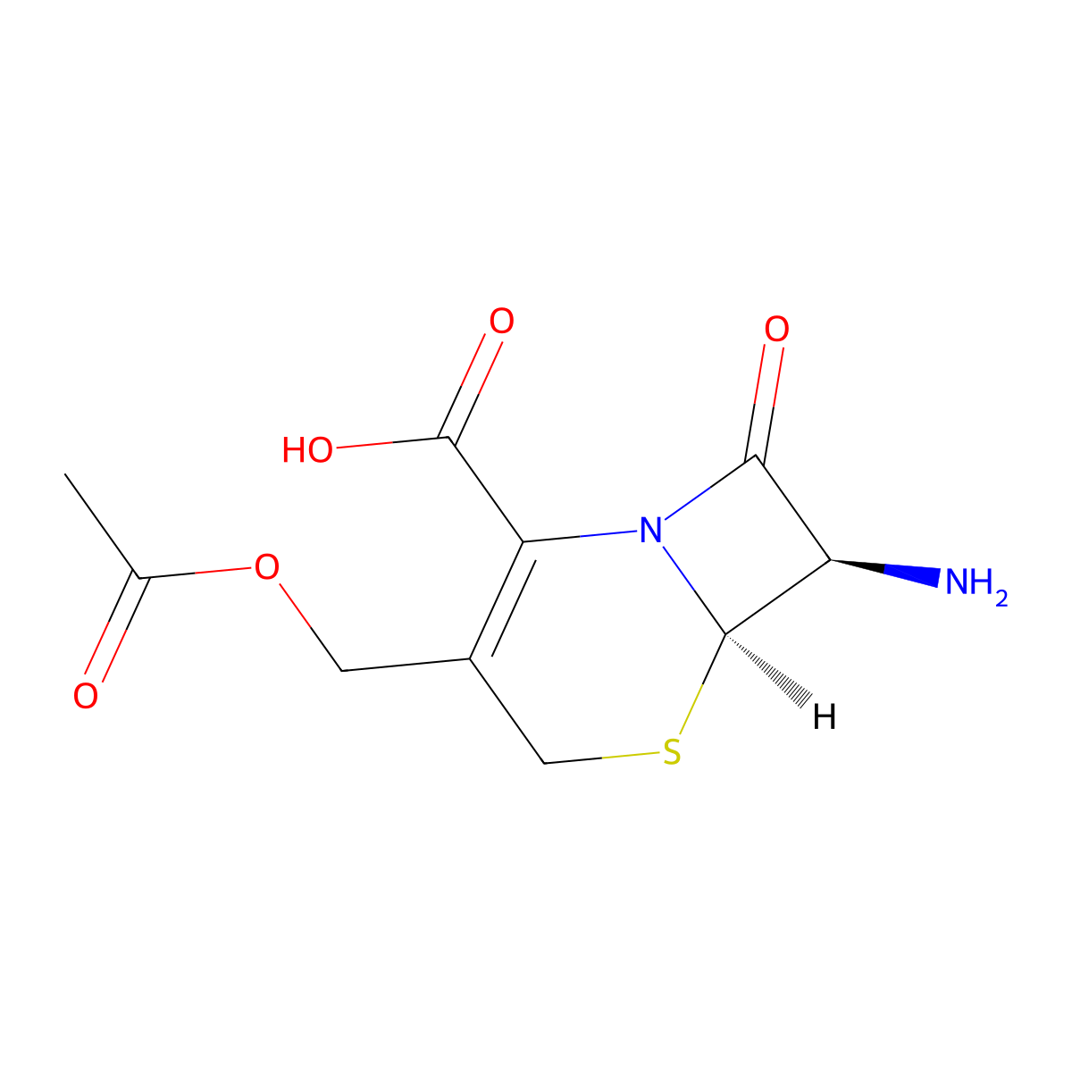 7-Aminocephalosporanic acid molecular structure, CAS 957-68-6