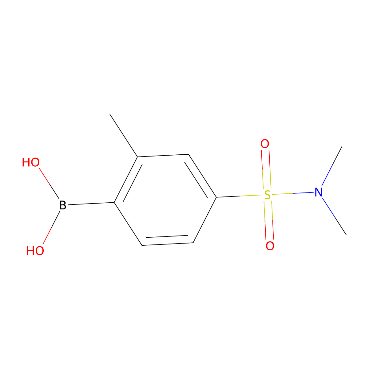 4-(N,N-Dimethylsulphamoyl)-2-methylbenzeneboronic acid molecular structure, CAS 957034-82-1