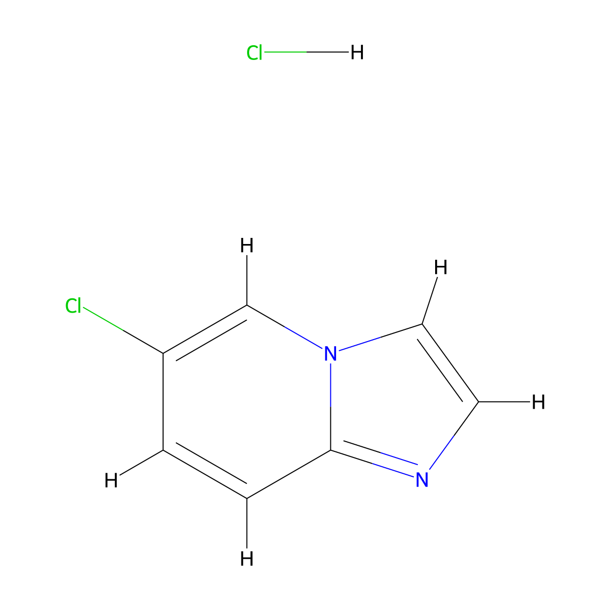 6-Chloroimidazo[1,2-a]pyridine hydrochloride molecular structure, CAS 957035-24-4