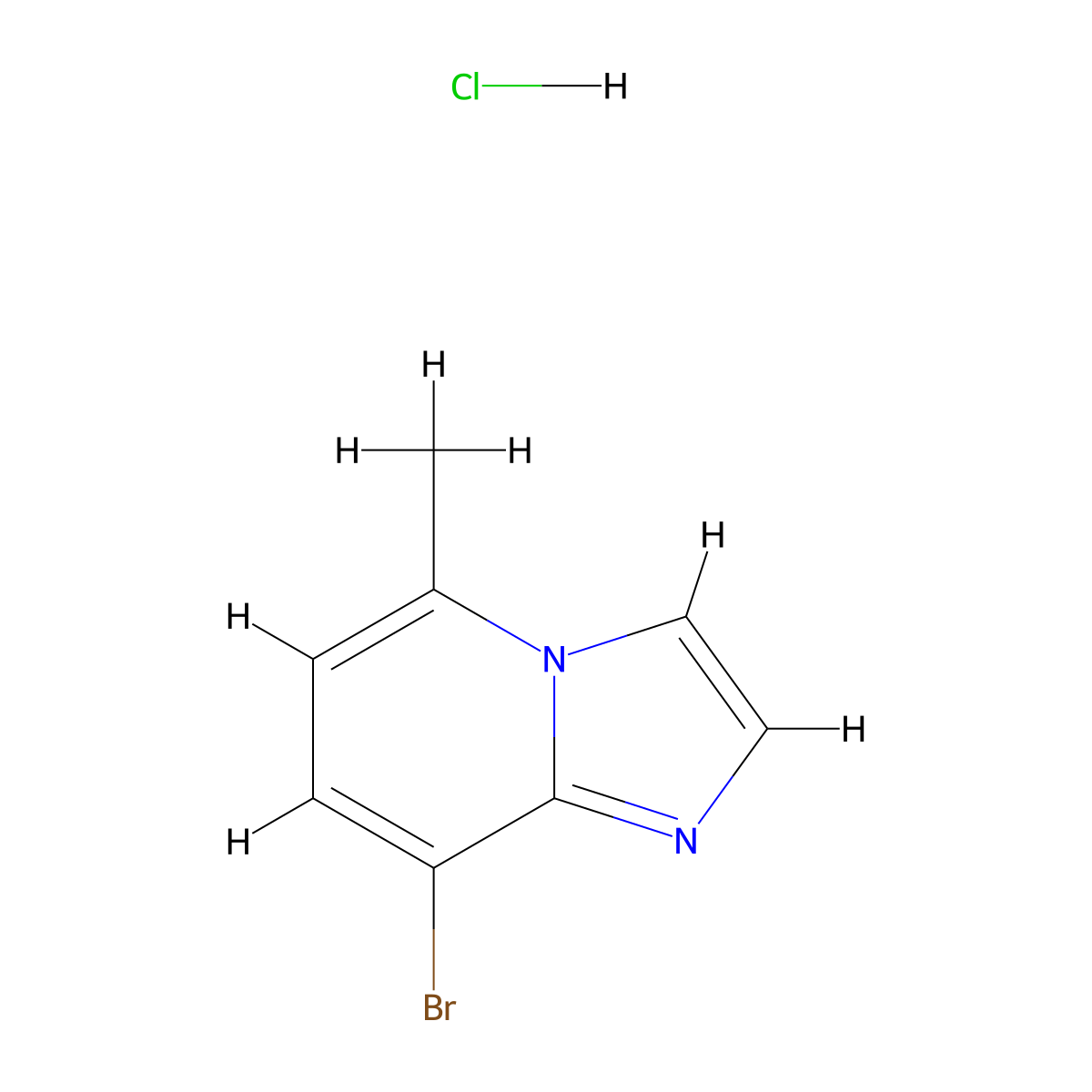 8-Bromo-5-methylimidazo[1,2-a]pyridine hydrochloride molecular structure, CAS 957120-36-4