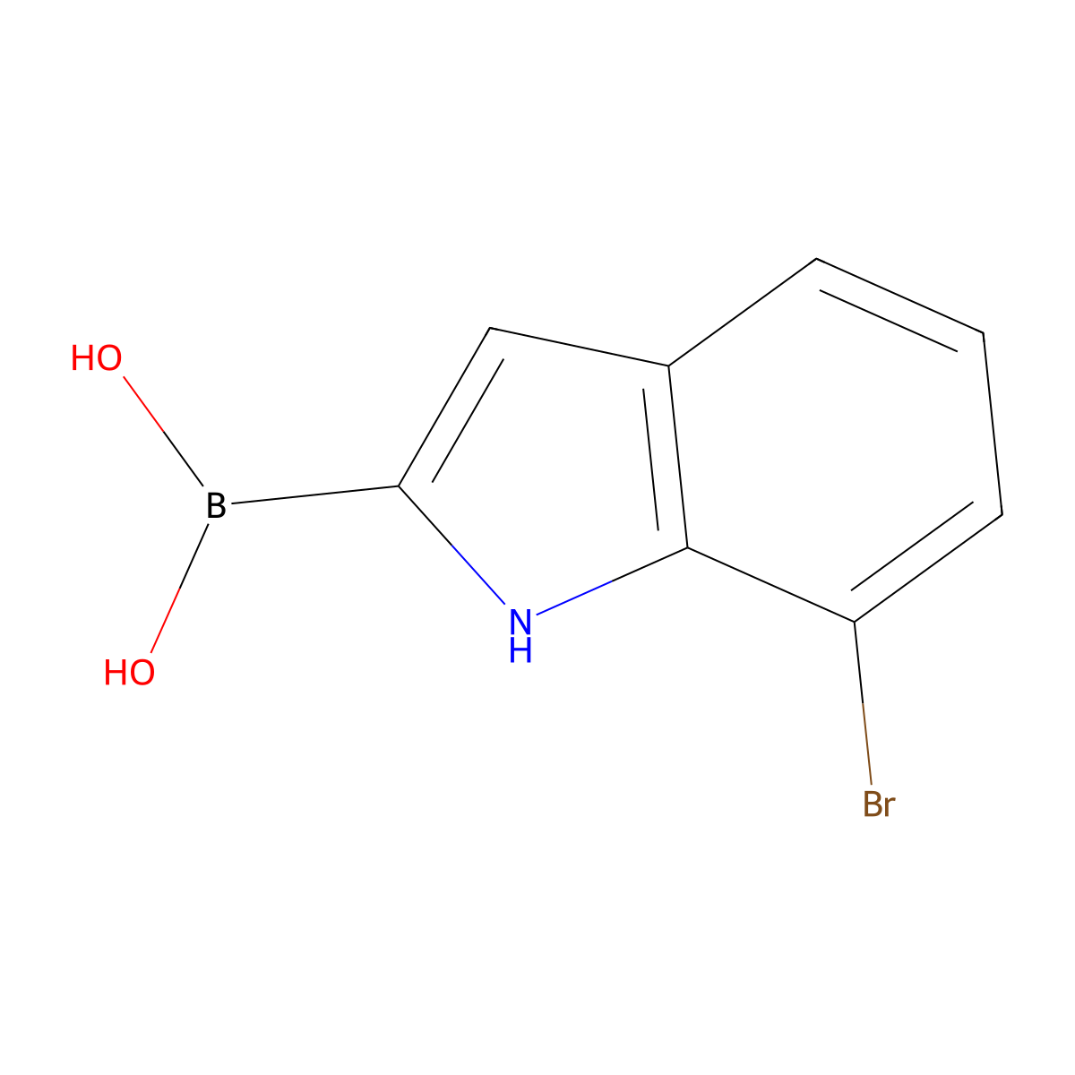 (7-Bromo-1H-indol-2-yl)boronic acid molecular structure, CAS 957120-89-7