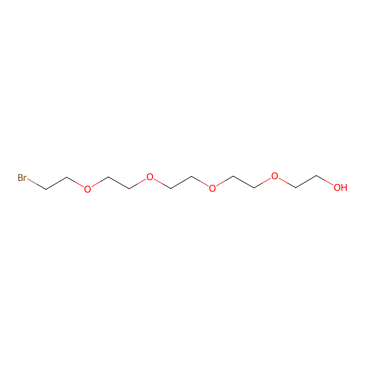Bromo-PEG5-alcohol molecular structure, CAS 957205-14-0