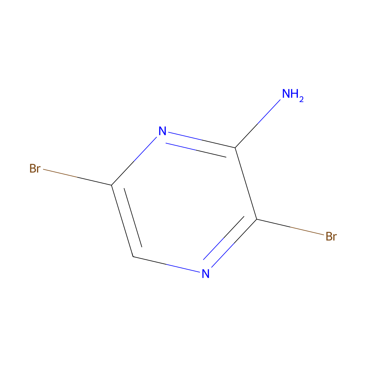 2-Amino-3,6-dibromopyrazine molecular structure, CAS 957230-70-5