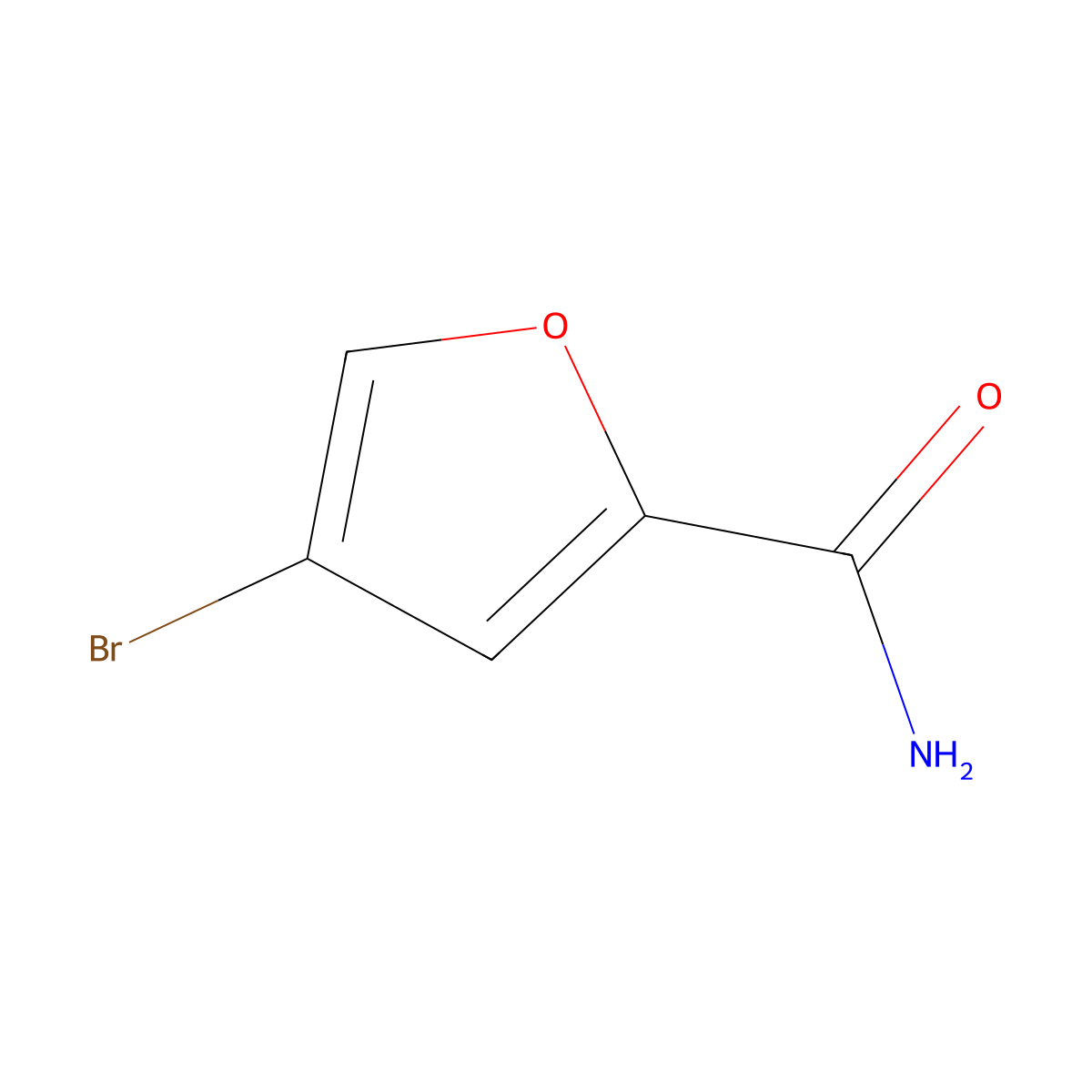 4-Bromofuran-2-carboxamide molecular structure, CAS 957345-95-8