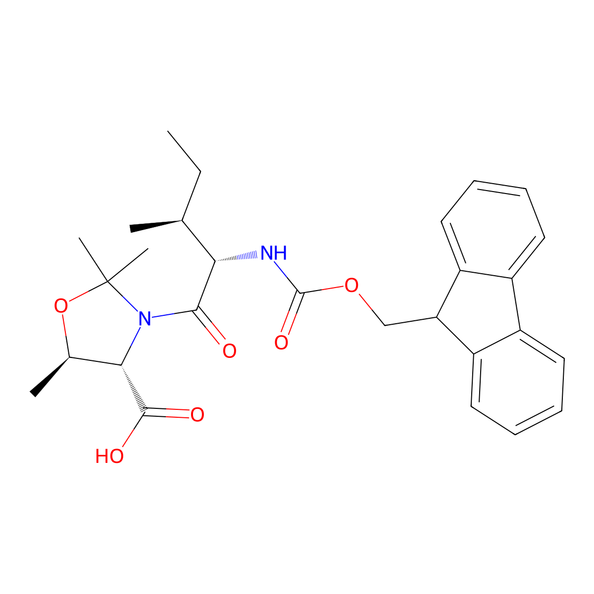 Fmoc-Ile-Thr(Psi(Me,Me)pro)-OH molecular structure, CAS 957780-52-8
