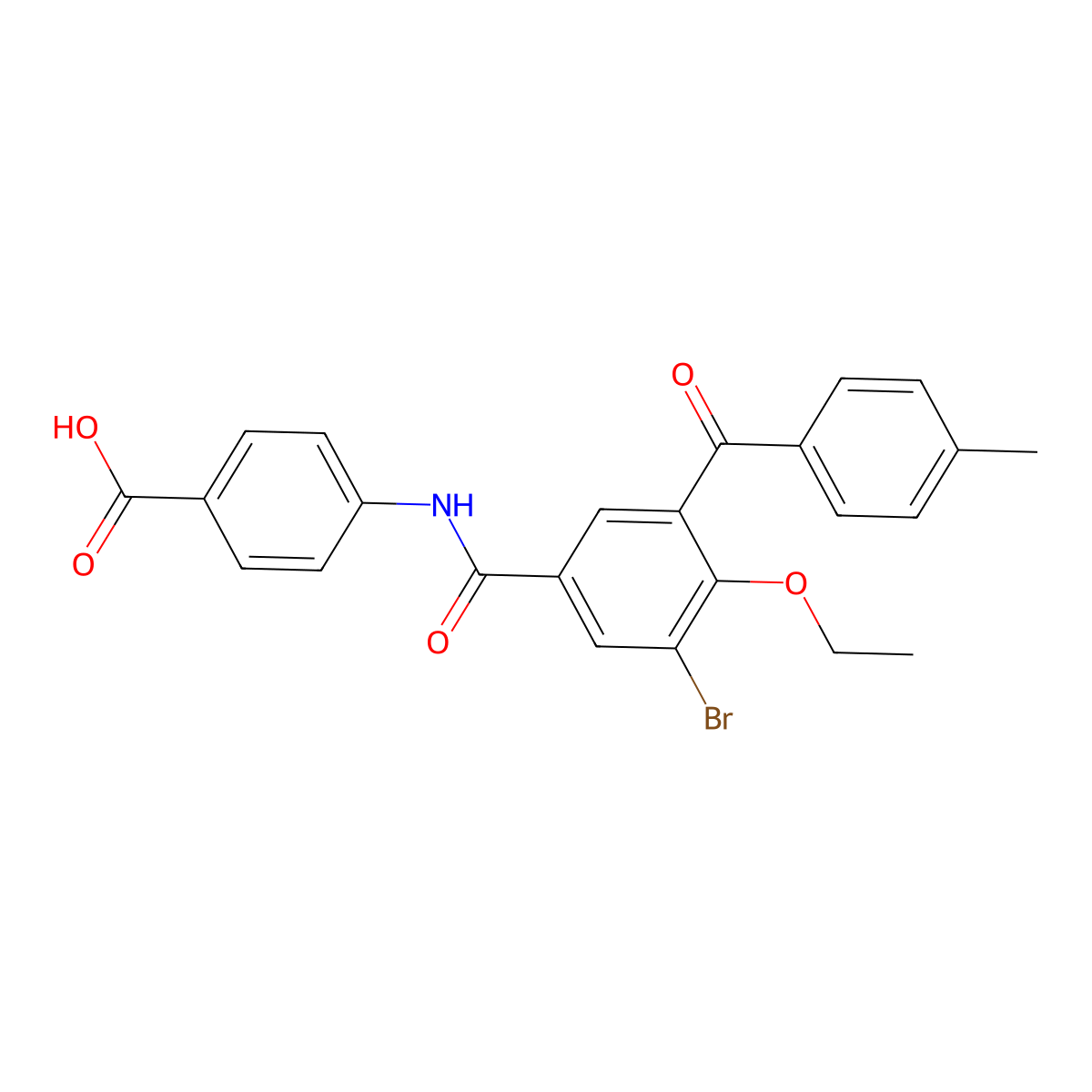 4-(3-Bromo-4-ethoxy-5-(4-methylbenzoyl)benzamido)benzoic acid molecular structure, CAS 958295-17-5
