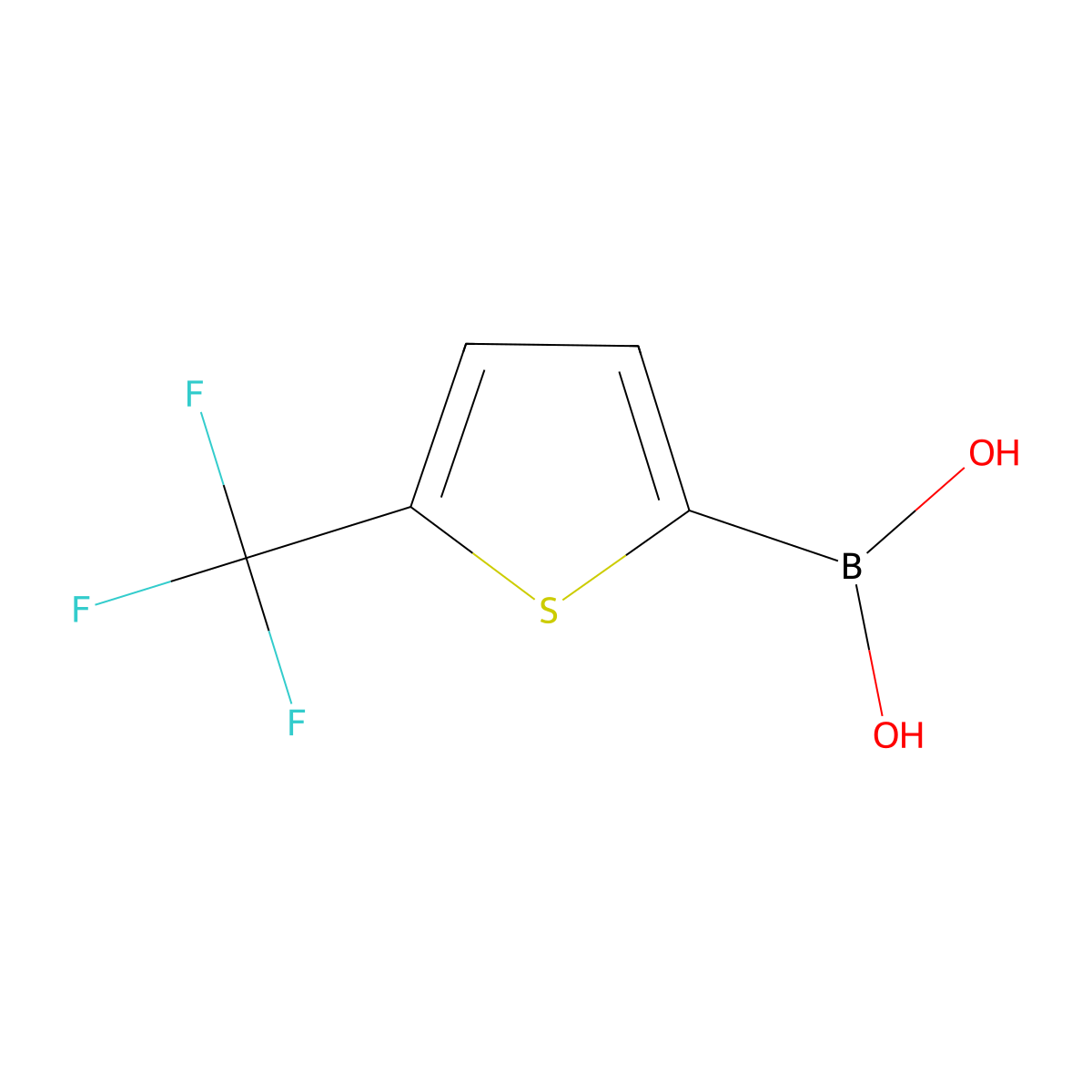 [5-(Trifluoromethyl)thiophen-2-yl]boronic acid molecular structure, CAS 958451-91-7
