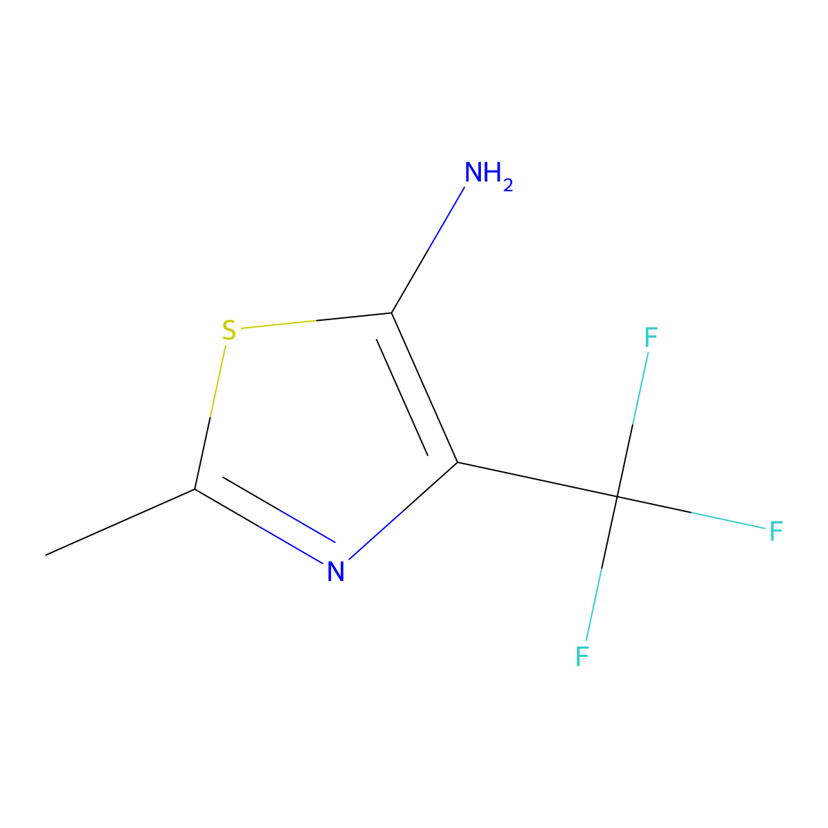 2-Methyl-4-(trifluoromethyl)thiazol-5-amine molecular structure, CAS 958452-22-7