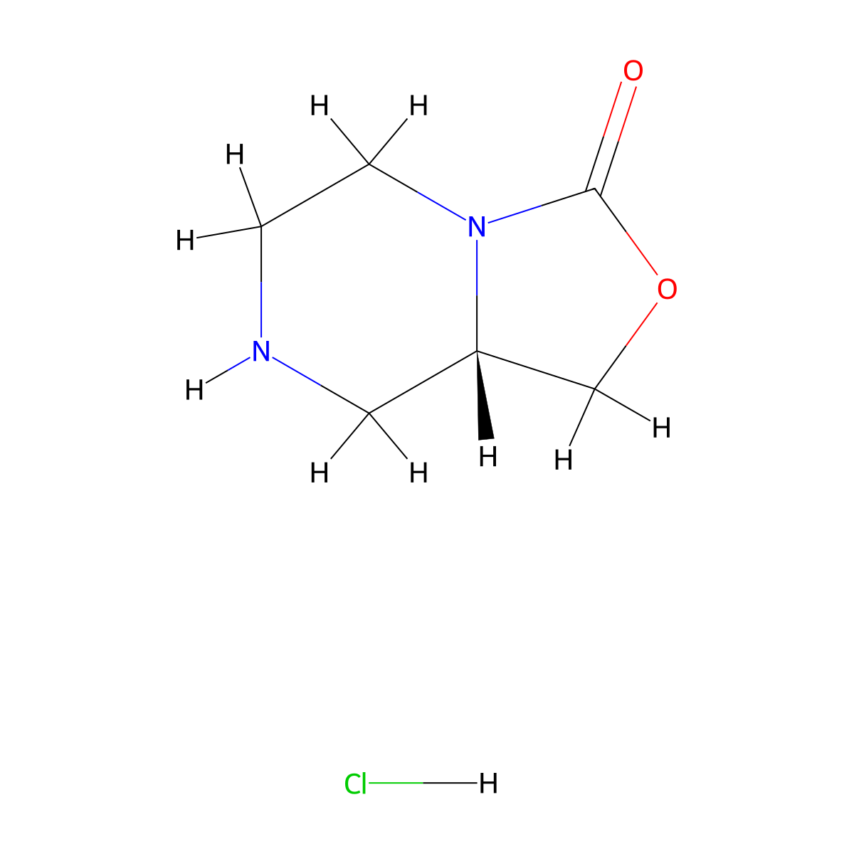 (S)-Tetrahydro-1H-oxazolo[3,4-a]pyrazin-3(5H)-one hydrochloride molecular structure, CAS 958635-15-9