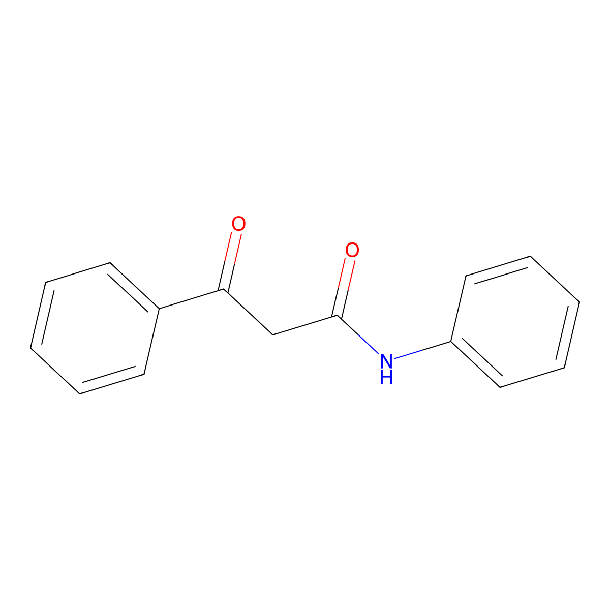 3-Oxo-3-phenylpropionanilide molecular structure, CAS 959-66-0