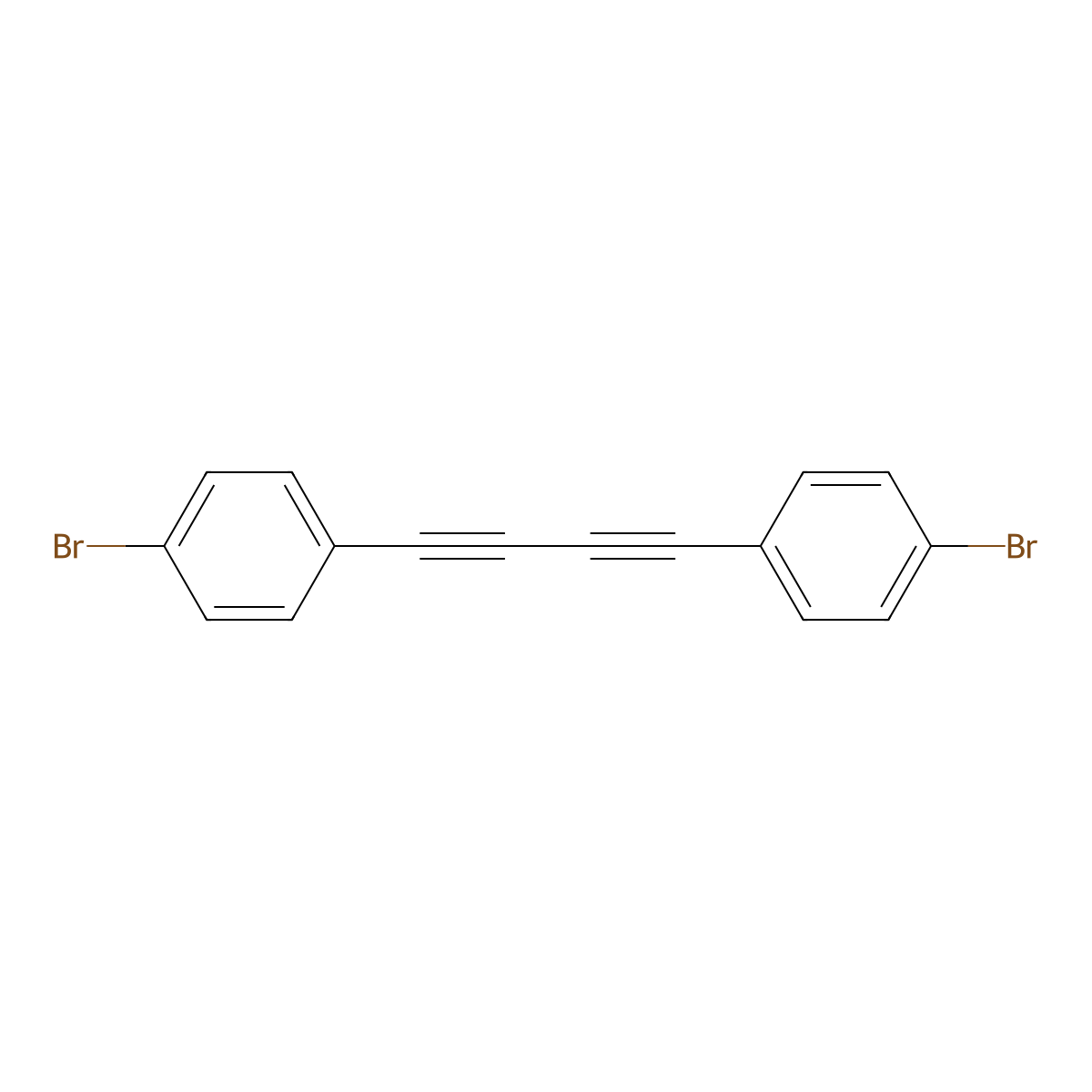 1,4-Bis(4-bromophenyl)-1,3-butadiyne molecular structure, CAS 959-88-6