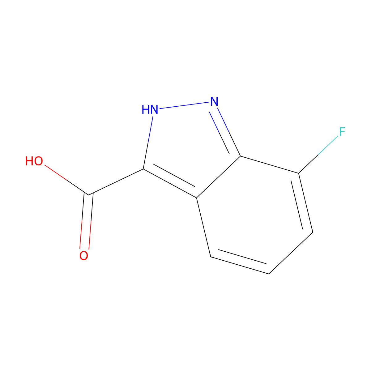 7-fluoro-1H-indazole-3-carboxylic acid molecular structure, CAS 959236-59-0