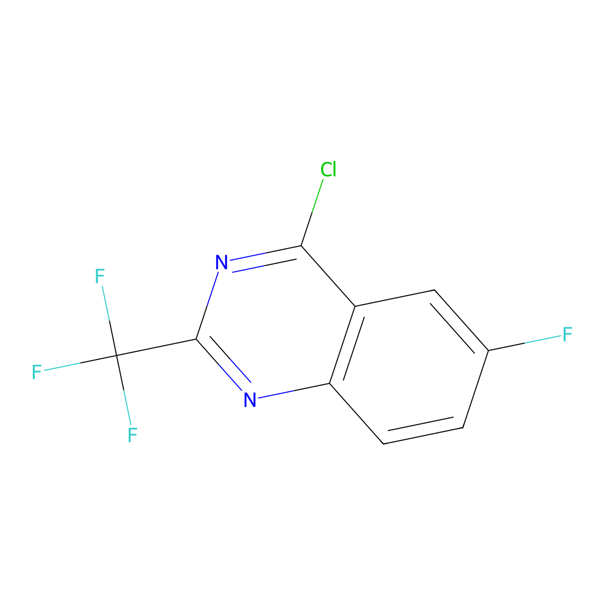 4-Chloro-6-fluoro-2-(trifluoromethyl)quinazoline molecular structure, CAS 959238-11-0