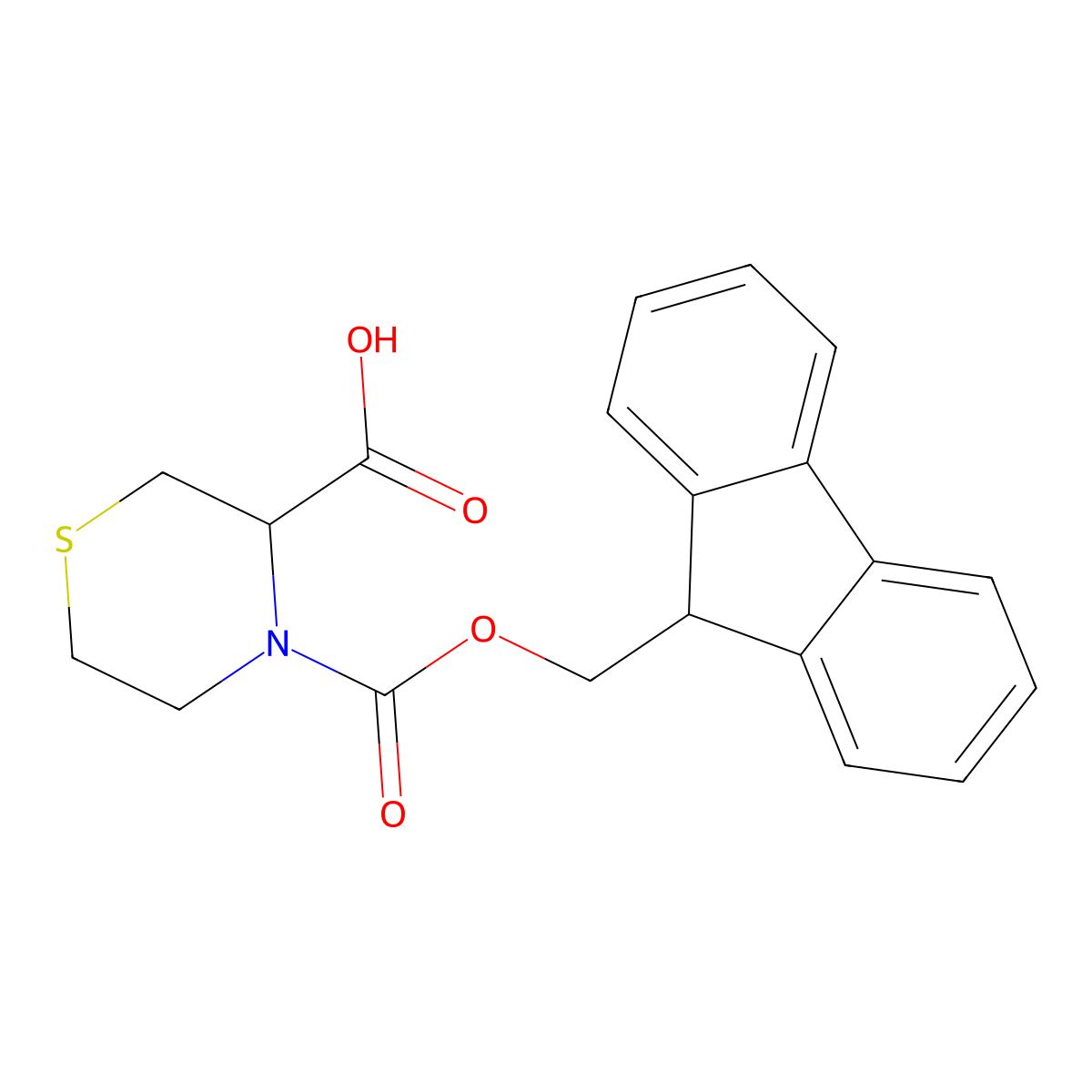(R)-Fmoc-3-carboxythiomorpholine molecular structure, CAS 959572-96-4