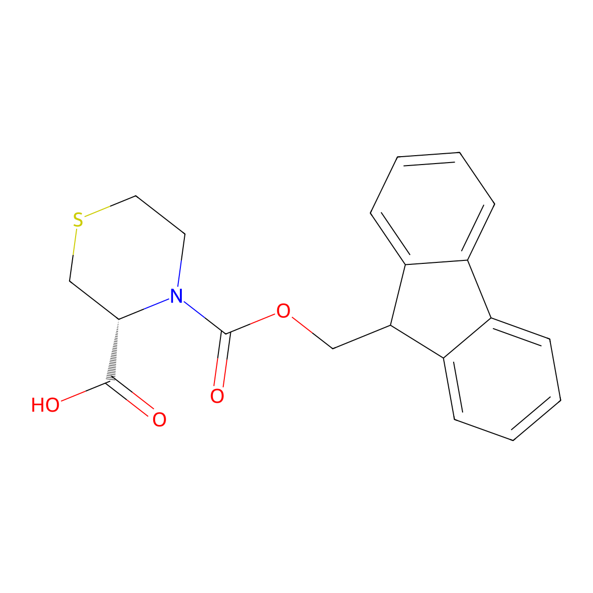 (R)-Fmoc-3-carboxythiomorpholine molecular structure, CAS 959572-96-4