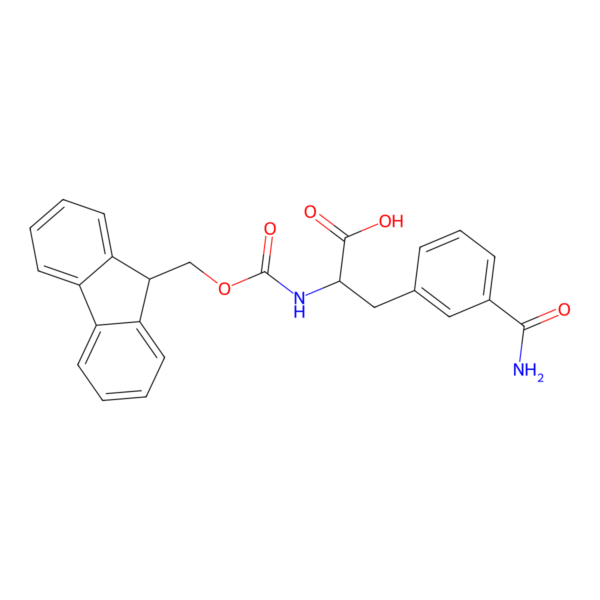 Fmoc-L-3-Carbamoylphe molecular structure, CAS 959573-22-9