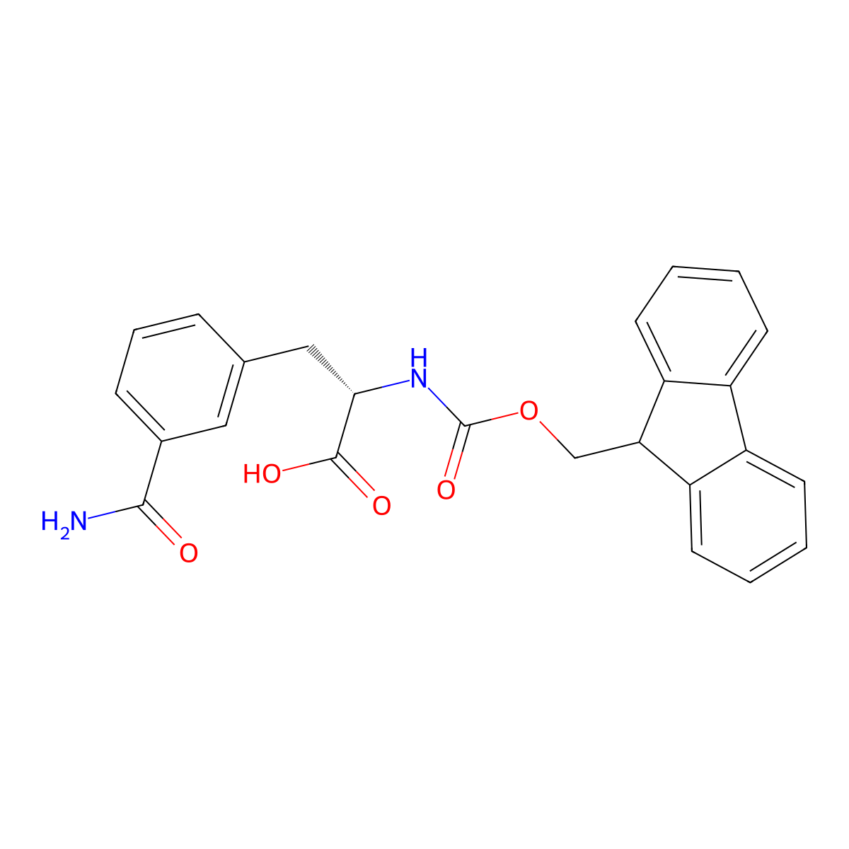 Fmoc-L-3-Carbamoylphe molecular structure, CAS 959573-22-9