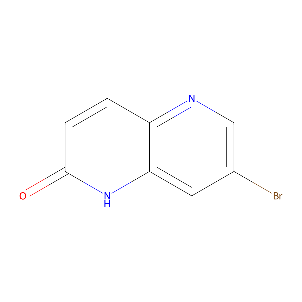 7-bromo-1,5-naphthyridin-2(1H)-one molecular structure, CAS 959616-36-5