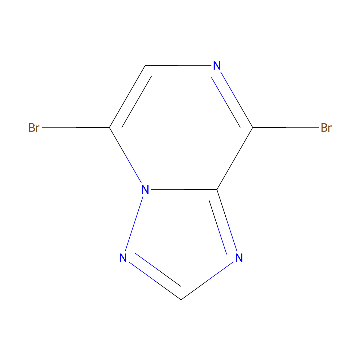 5,8-Dibromo-(1,2,4)triazolo(1,5-a)pyrazine molecular structure, CAS 959755-46-5