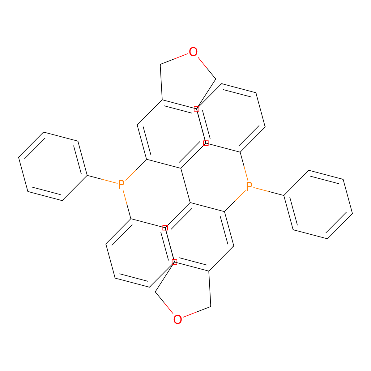 6,6'-Bis(diphenylphosphino)-1,1',3,3'-tetrahydro[5,5']biiSobenzofuran molecular structure, CAS 959864-38-1