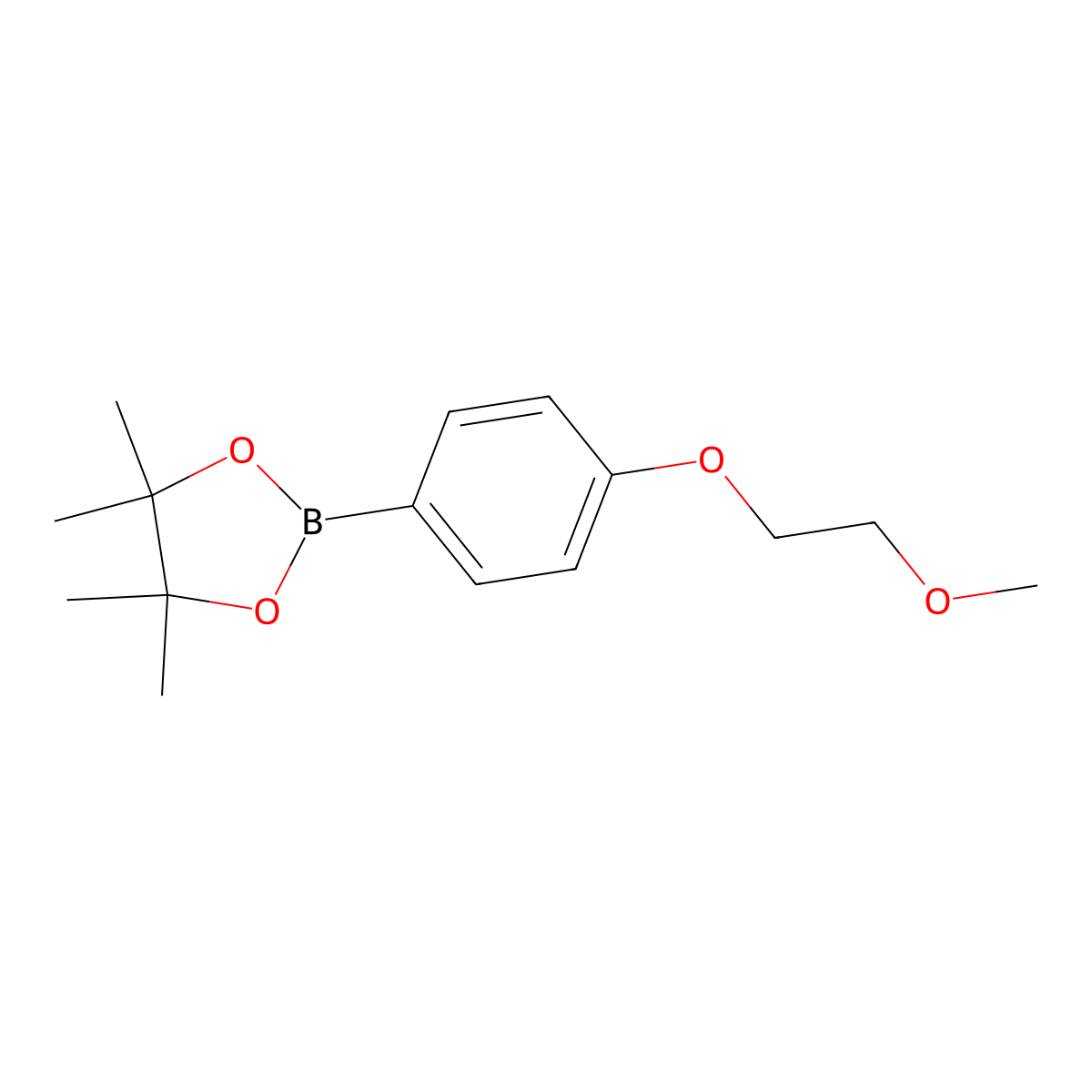 2-(4-(2-Methoxyethoxy)phenyl)-4,4,5,5-tetramethyl-1,3,2-dioxaborolane molecular structure, CAS 959972-40-8
