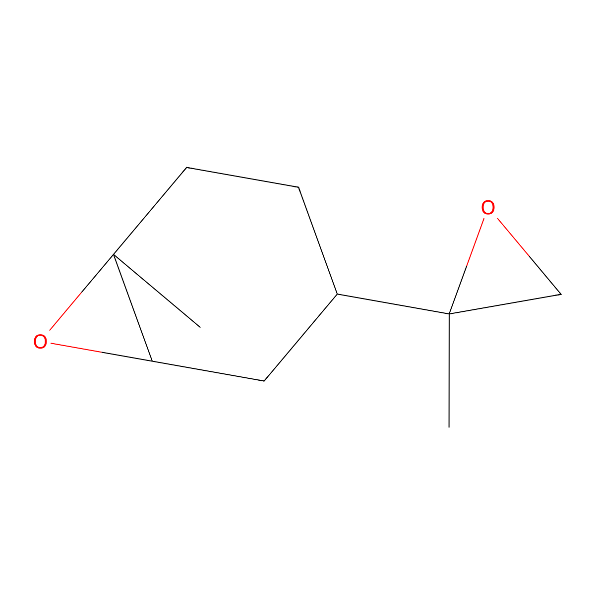 Limonene diepoxide molecular structure, CAS 96-08-2