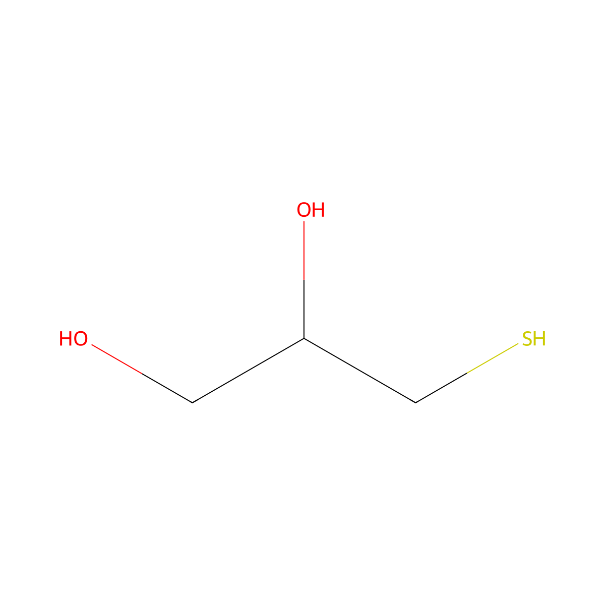 Thioglycerol molecular structure, CAS 96-27-5
