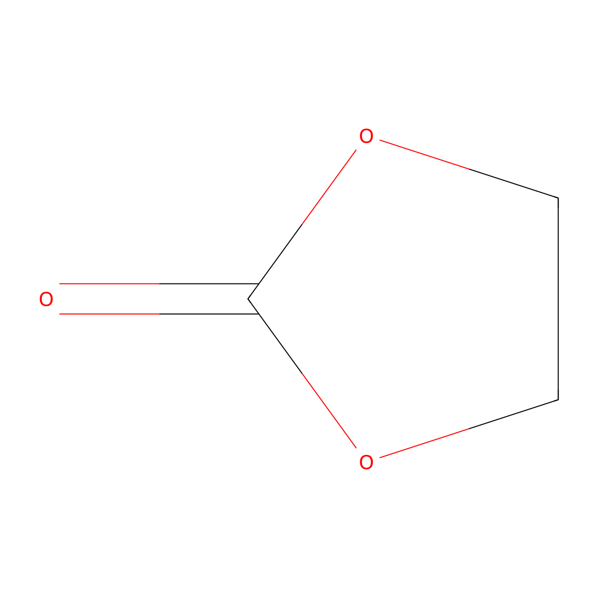 Ethylene carbonate molecular structure, CAS 96-49-1