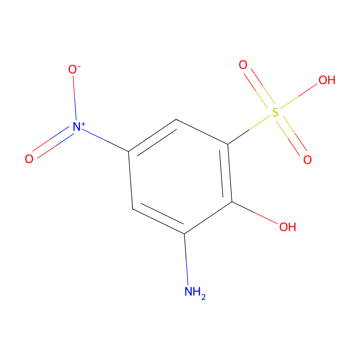 6-Amino-4-nitro-1-phenol-2-sulfonic acid molecular structure, CAS 96-67-3