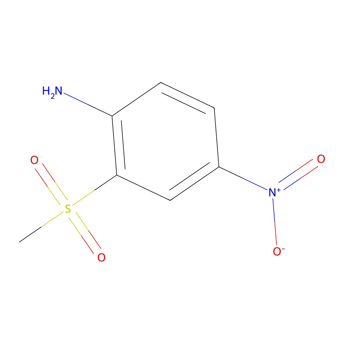 2-Mesyl-4-nitroaniline molecular structure, CAS 96-74-2