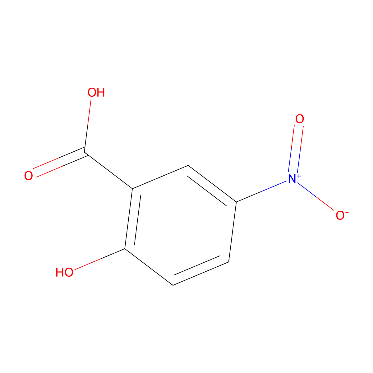 5-Nitrosalicylic acid molecular structure, CAS 96-97-9