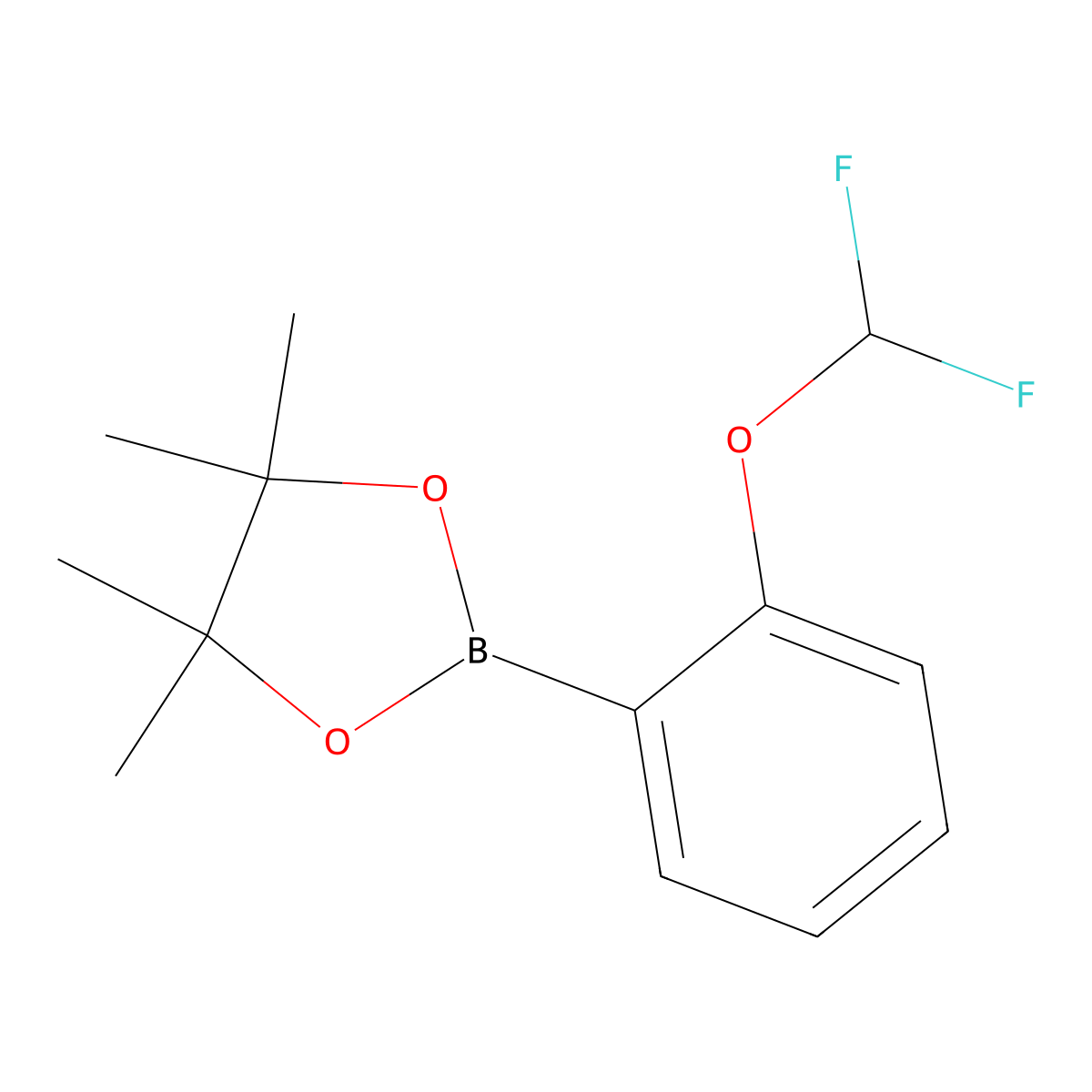 2-(2-(Difluoromethoxy)phenyl)-4,4,5,5-tetramethyl-1,3,2-dioxaborolane molecular structure, CAS 960067-33-8